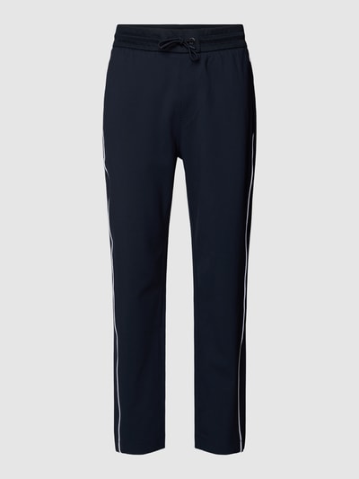 BOSS Sweatpants met contrastpaspels, model 'Lamont' Marineblauw - 2