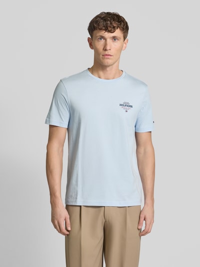 Tommy Hilfiger T-Shirt aus reiner Baumwolle Modell 'ALL AMERICAN' Hellblau 4