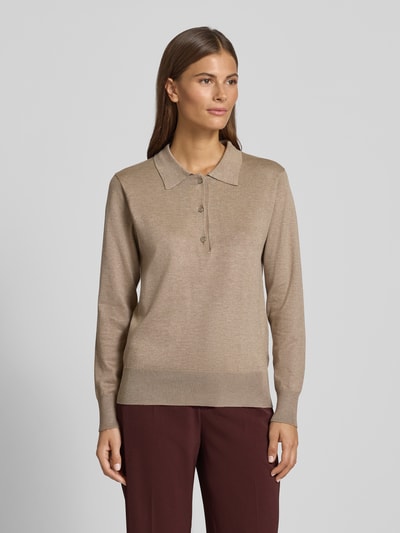 FREE/QUENT Regular fit shirt met lange mouwen van viscosemix, model 'Katie' Taupe - 4
