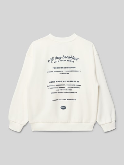 Garcia Sweatshirt met labelprint Wit - 3