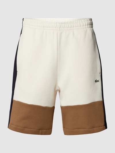 Lacoste Sweatshorts mit Colour-Blocking-Design Offwhite 2