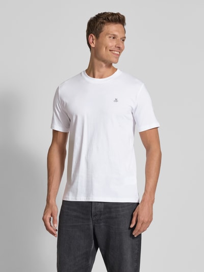 Marc O'Polo T-Shirt mit Label-Print Weiss 4