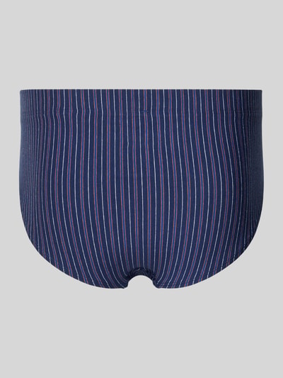Produktfoto, Slim Fit Slips mit elastischem Bund im 3er-Pack von Schiesser, bawełniany miks, krój slim fit, elastyczny pas, granatowe paski