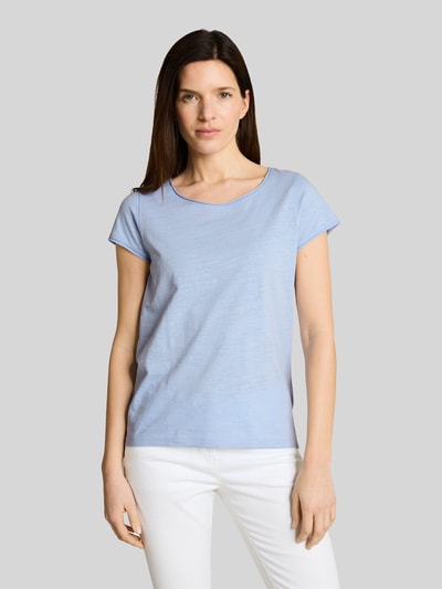 Tom Tailor Regular Fit T-Shirts aus reiner Baumwolle Hellblau 4