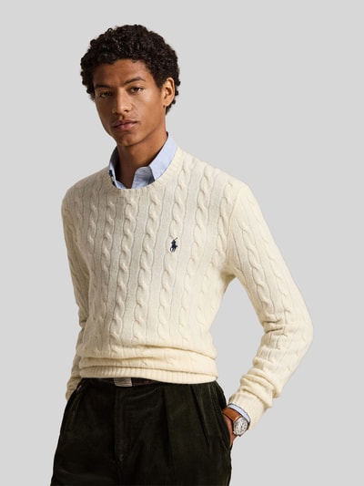 Polo Ralph Lauren Regular Fit Pullover aus Woll-Kaschmir-Mix Ecru 4