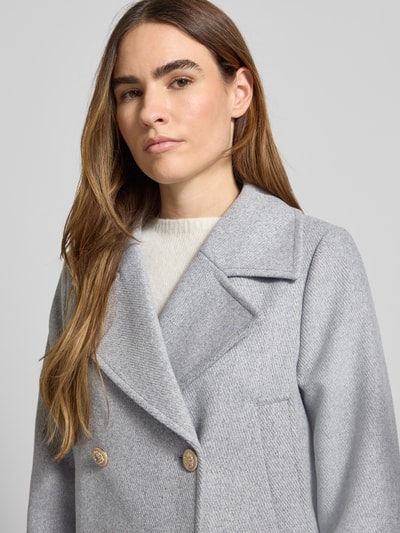 s.Oliver RED LABEL Regular Fit Wolljacke mit doppelreihige Knopfleiste Hellgrau Melange 3