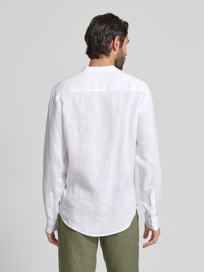Casual Friday Slim Fit Freizeithemd aus Leinen Modell 'Anton' Weiss 5