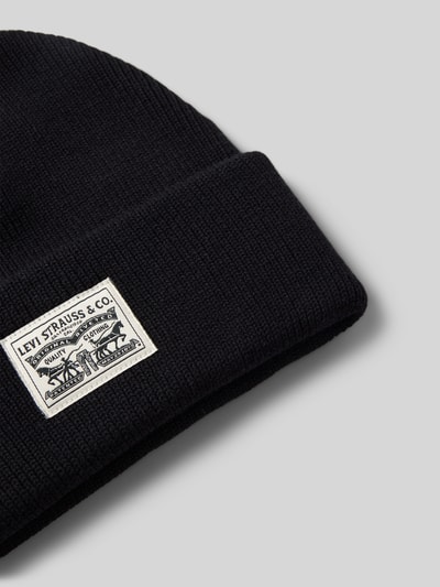 Levi's® Beanie met labelpatch, model 'BACKPATCH' Zwart - 2