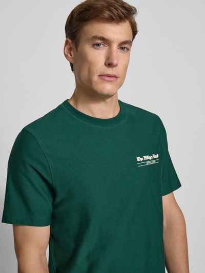 Tommy Hilfiger Regular fit T-shirt van puur katoen Flessengroen - 3