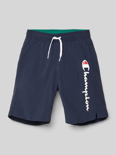 CHAMPION Badehose mit Label-Print Modell 'SWIM' Marine 1