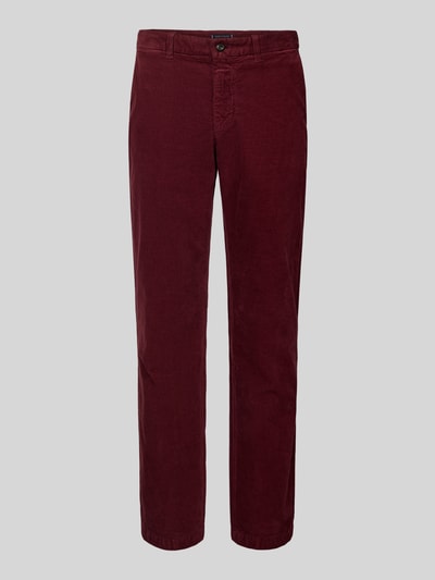 Tommy Hilfiger Regular fit corduroy broek met riemlussen, model 'DENTON' Bordeaux - 2