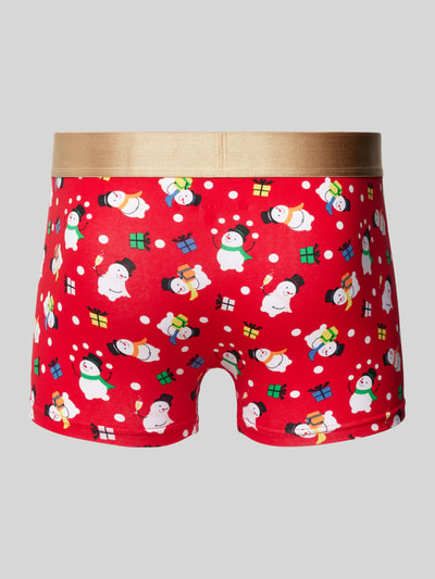 Christian Berg Men Boxershort met elastische band in een set van 2 stuks Rood - 3