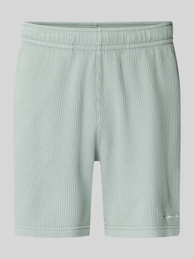 Produktfoto, Shorts mit Strukturmuster und elastischem Bund von CHAMPION im Regular Fit, aus Baumwoll-Mix, hellgrüne Farbe, feines Rippenmuster