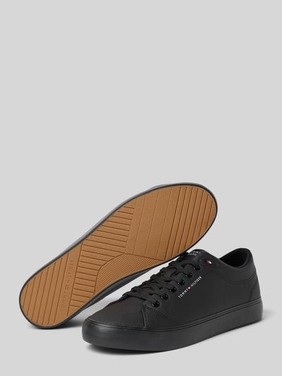 Tommy Hilfiger Lage sneakers van zuiver leer Zwart - 4