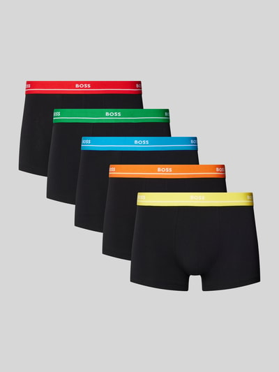 BOSS Boxershorts mit elastischem Label-Bund im 5er-Pack Black 1