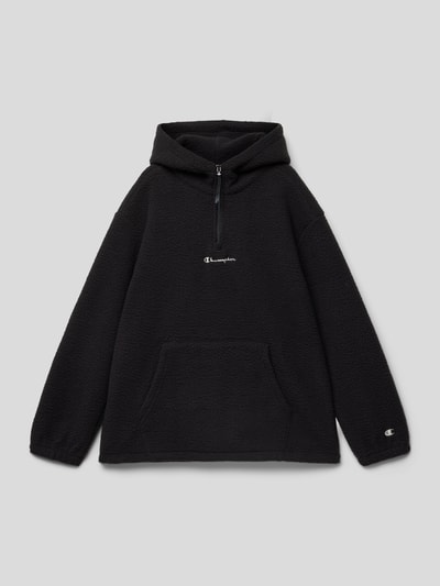 CHAMPION Hoodie mit Label-Stitching Modell 'Rochester' Black 1