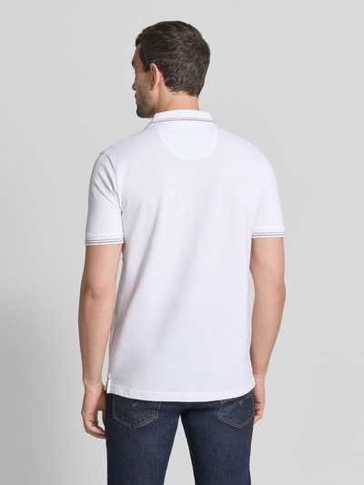 Fynch-Hatton Regular Fit Poloshirt mit Label-Stitching Weiss 5