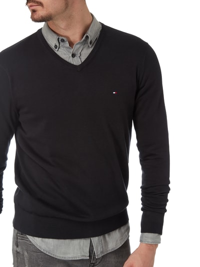 Tommy Hilfiger Pullover aus Baumwoll-Seide-Mix (black) online kaufen