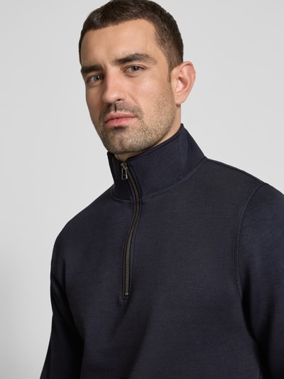 Casual Friday Sweatshirt met opstaande kraag, model 'Sebastian' Marineblauw - 3