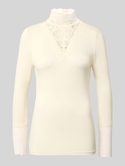 Soyaconcept Slim Fit Longsleeve aus Lyocell-Mix Modell 'Marica' Ecru 2