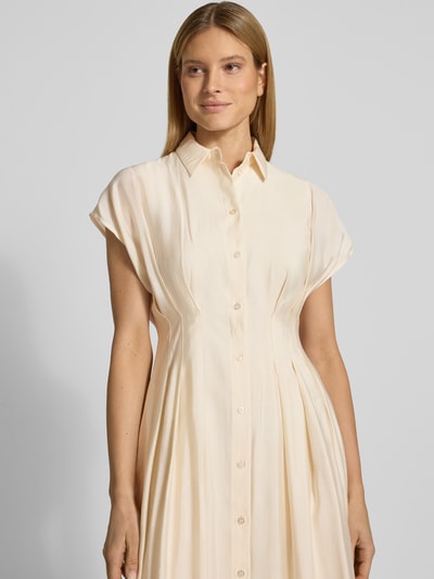 Jake*s Collection overhemdjurk met Knoopsluiting Beige - 3