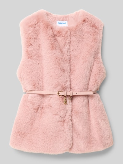 Mayoral Kamizelka ze sztucznego futra Brudnoróżowy 1