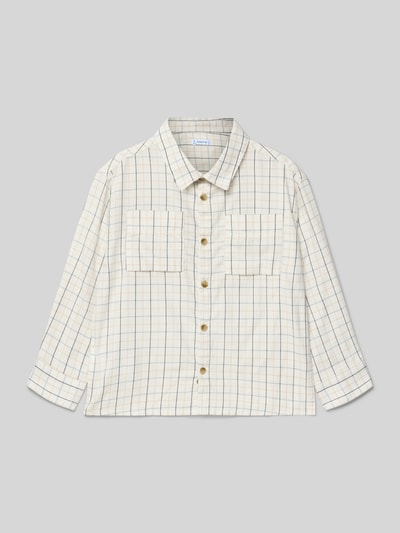 Mayoral Hemd mit Knopfleiste Offwhite 1