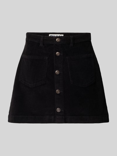 Only Spódnica mini sztruksowa z mieszanki bawełny model ‘AMAZING GLOBAL’ Czarny 2