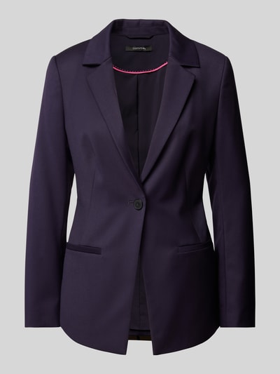 comma Slim Fit Blazer mit Knopfverschluss Aubergine 2