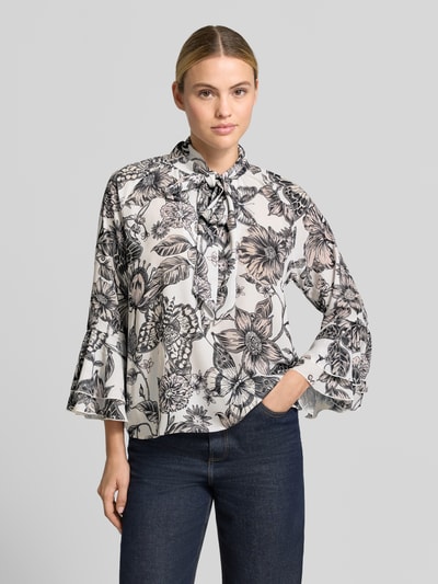 monari Regular fit blouse met sierstrik Rosé - 4