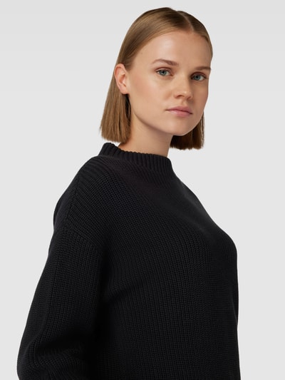 Jake*s Casual Strickpullover mit Strukturmuster Black 3