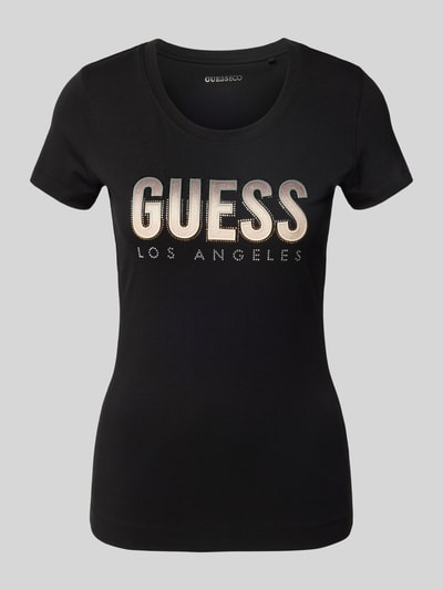 Guess T-Shirt mit Rundhalsausschnitt BLACK 2