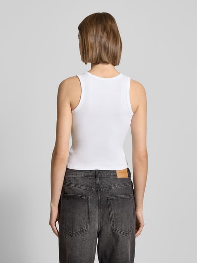 Review Crop Top mit Rundhalsausschnitt Weiss 5