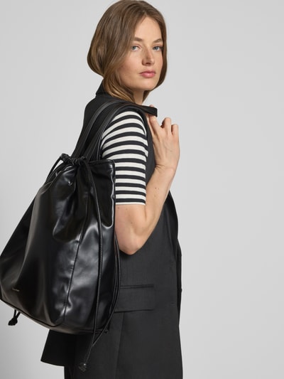 CK Calvin Klein Torba tote z detalem z logo Czarny 1