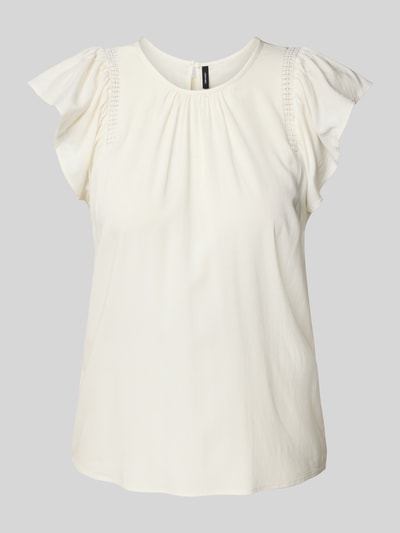 Vero Moda Regular Fit Blusentop aus Viskose-Mix Modell 'BELLA' Weiss 2