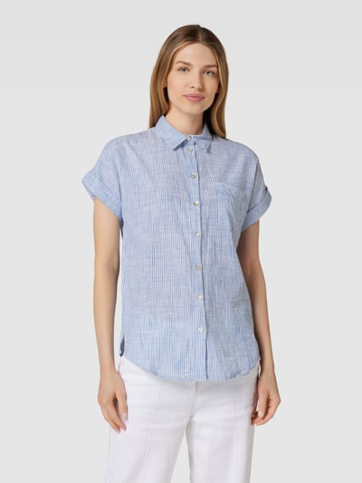 Christian Berg Woman Hemdbluse mit Streifenmuster Jeansblau 4