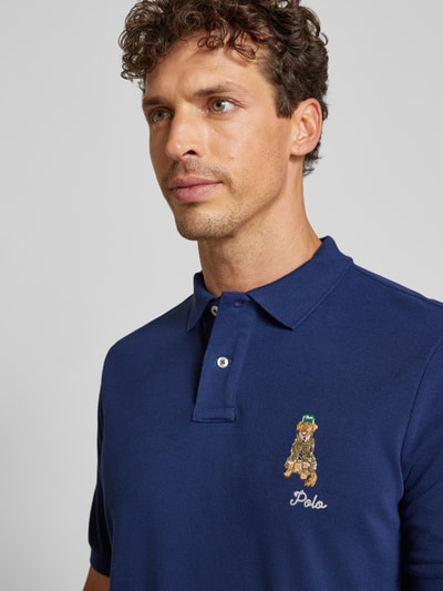 Polo Ralph Lauren Koszulka polo z wyhaftowanym logo Granatowy 3