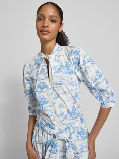 Christian Berg Woman Selection Regular fit blouse met druppelvormige hals Ecru - 3