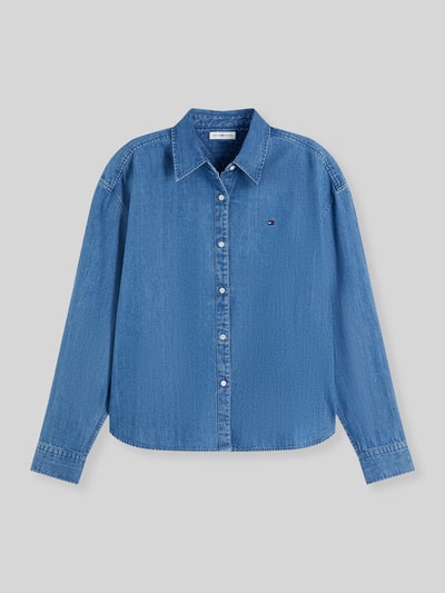 Tommy Hilfiger Boxy Fit Jeanshemd aus reiner Baumwolle Bleu Melange 2