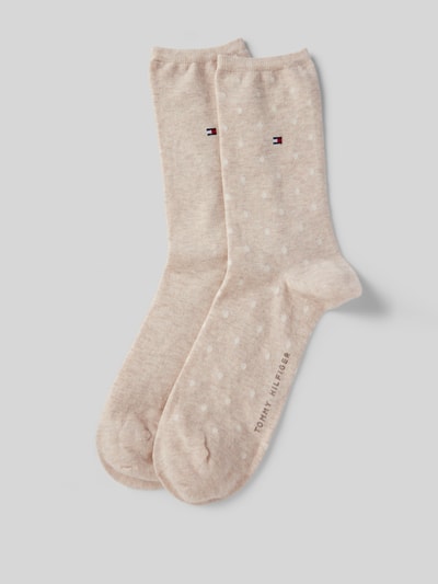 Tommy Hilfiger Socken mit Label-Print im 2er-Pack Beige 1