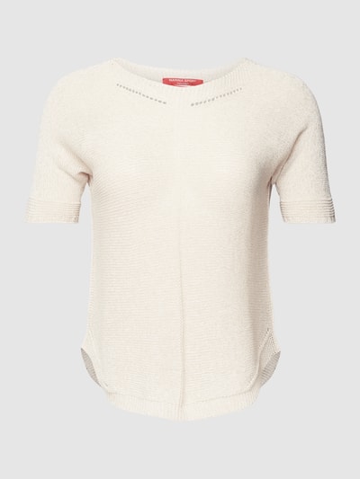 Marina Rinaldi T-shirt z fakturowanym wzorem model ‘ADDETTO’ Beżowy 2