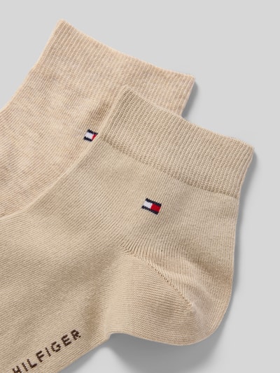 Produktfoto, Socken aus Baumwoll-Mix im 2er-Pack von Tommy Hilfiger, unifarben, Label Print, Feinstrick, elastischer Bund, verstärkte Ferse