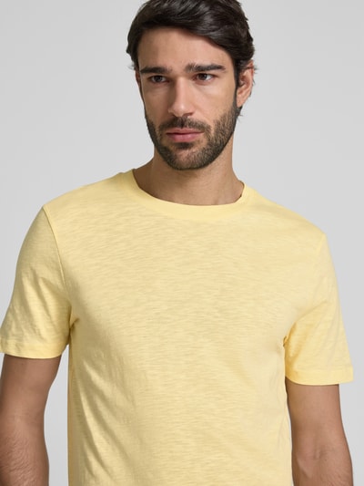 MCNEAL T-Shirt mit geripptem Rundhalsausschnitt Hellgelb 3