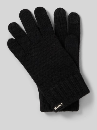 ECOALF Handschuhe aus Wolle-Viskose-Mix mit Label-Detail Black 1
