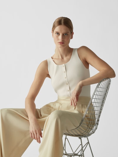 Theory Tanktop mit Knopfleiste Offwhite 6