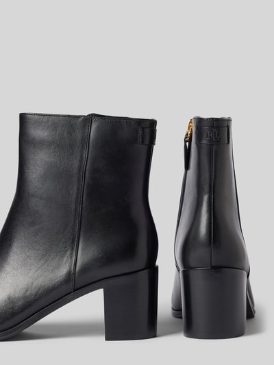 Lauren Ralph Lauren Lederstiefeletten mit Blockabsatz Modell 'CASSIE' Black 2