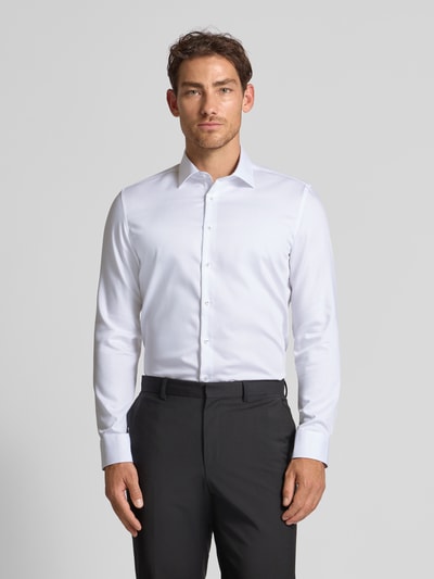SEIDENSTICKER Slim Fit Business-Hemd mit Knopfleiste Weiss 4
