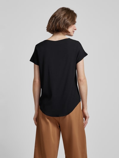 Vero Moda T-shirt met afgeronde zoom, model 'BELLA' Zwart - 5