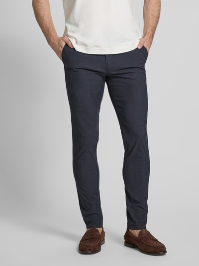 Mmx Slim Fit Chino aus reiner Baumwolle Marine 4