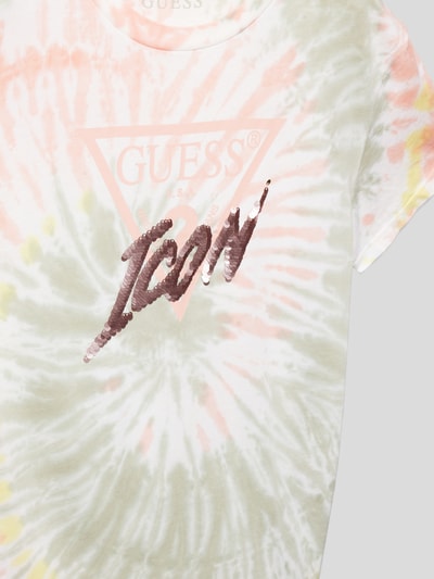 Guess T-shirt in batiklook Rietgroen - 2